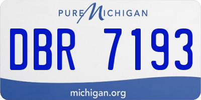 MI license plate DBR7193
