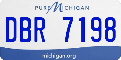 MI license plate DBR7198