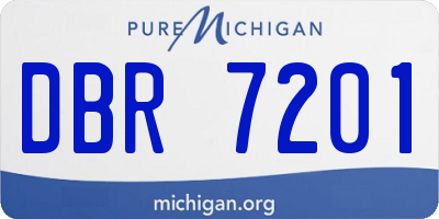 MI license plate DBR7201