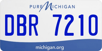 MI license plate DBR7210