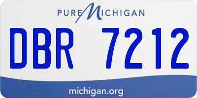 MI license plate DBR7212
