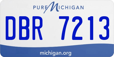 MI license plate DBR7213