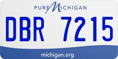 MI license plate DBR7215
