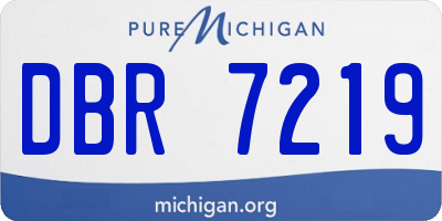 MI license plate DBR7219