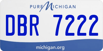 MI license plate DBR7222