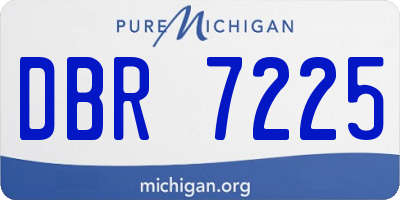 MI license plate DBR7225