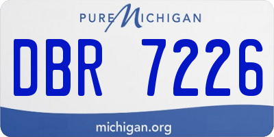 MI license plate DBR7226