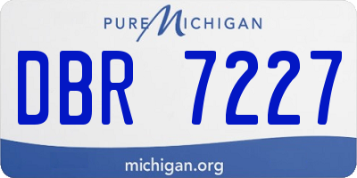 MI license plate DBR7227