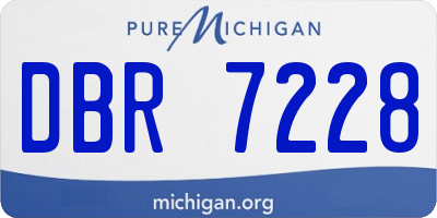 MI license plate DBR7228