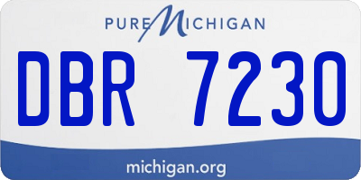 MI license plate DBR7230