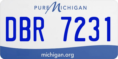 MI license plate DBR7231