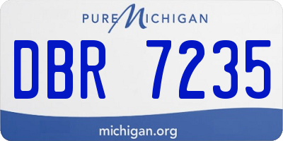 MI license plate DBR7235
