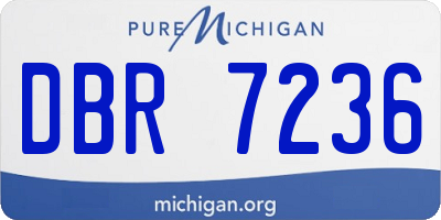 MI license plate DBR7236