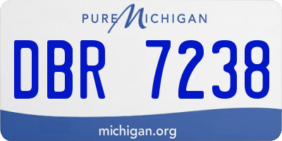 MI license plate DBR7238