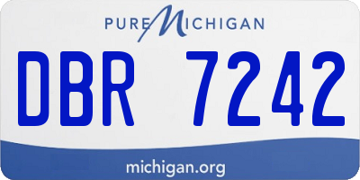MI license plate DBR7242