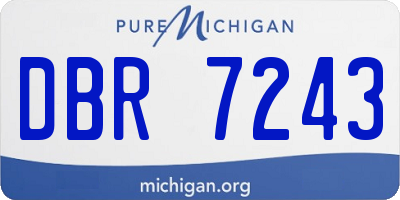 MI license plate DBR7243