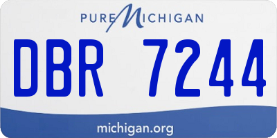 MI license plate DBR7244