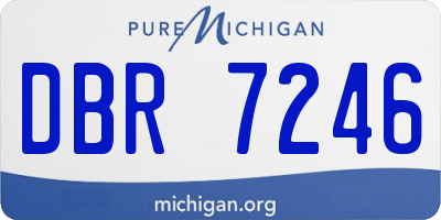MI license plate DBR7246