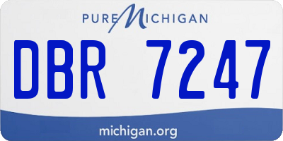 MI license plate DBR7247