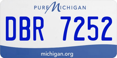 MI license plate DBR7252