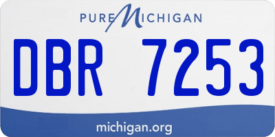 MI license plate DBR7253