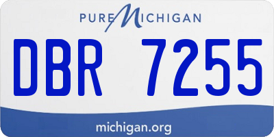 MI license plate DBR7255