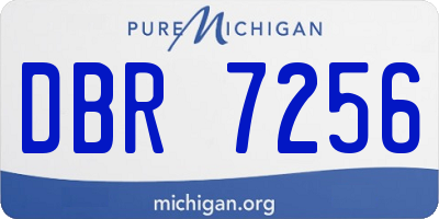 MI license plate DBR7256