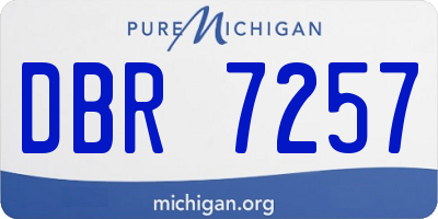 MI license plate DBR7257