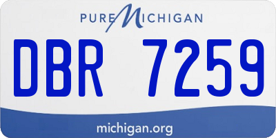 MI license plate DBR7259