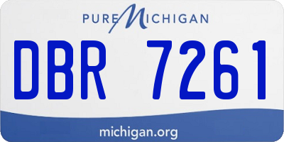 MI license plate DBR7261