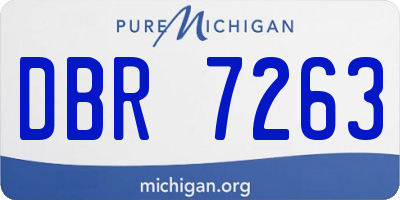 MI license plate DBR7263