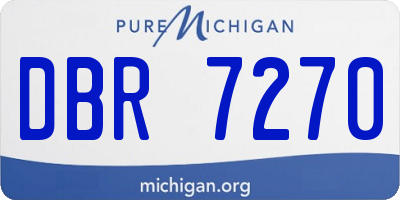 MI license plate DBR7270