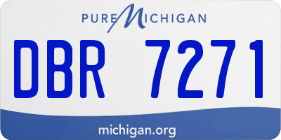 MI license plate DBR7271