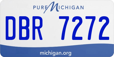 MI license plate DBR7272