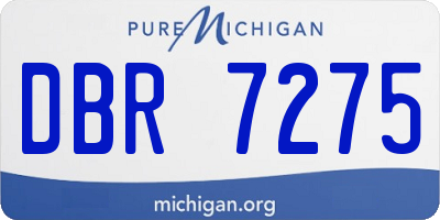 MI license plate DBR7275