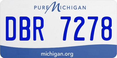 MI license plate DBR7278