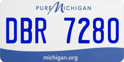 MI license plate DBR7280