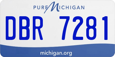 MI license plate DBR7281