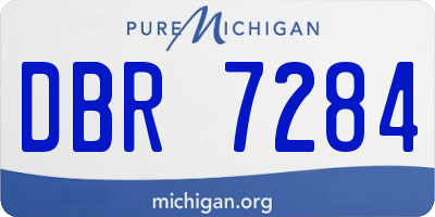 MI license plate DBR7284