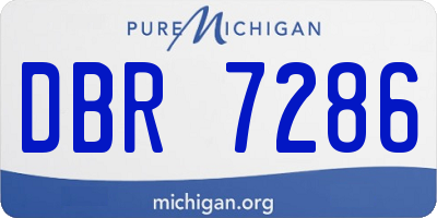 MI license plate DBR7286