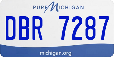 MI license plate DBR7287