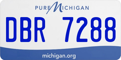 MI license plate DBR7288