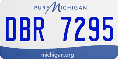 MI license plate DBR7295