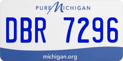 MI license plate DBR7296