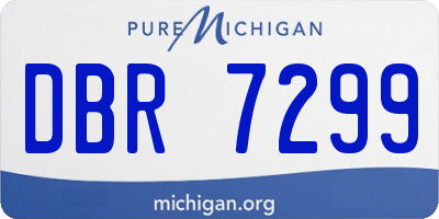 MI license plate DBR7299