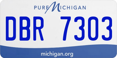 MI license plate DBR7303