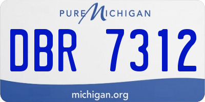 MI license plate DBR7312