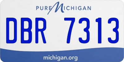 MI license plate DBR7313