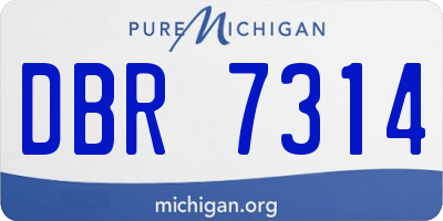 MI license plate DBR7314