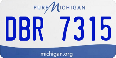 MI license plate DBR7315